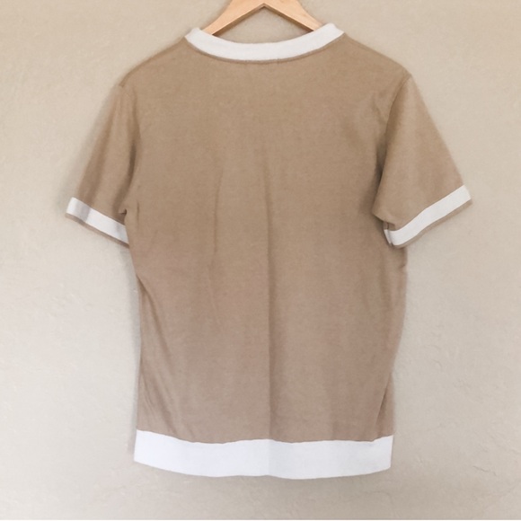 vintage [ysl] tan ringer T-shirt - Picture 2 of 7